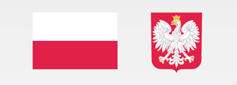 Colors of the Republic of Poland and the image of the emblem of the Republic of Poland