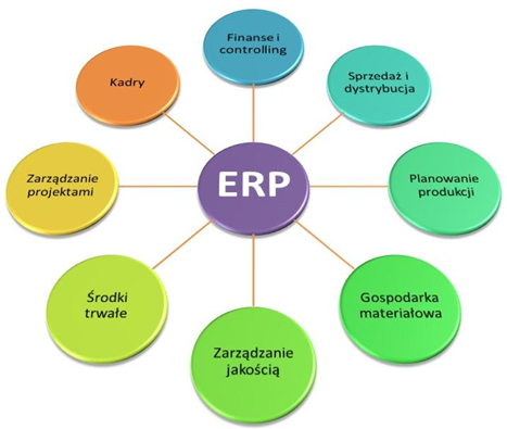 Rysunek 1. Standardowa funkcjonalność systemów informatycznych ERP, zorientowana na efektywność procesów logistycznych